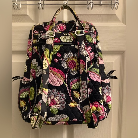 Vera Bradley Moon Blooms Campus Backpack Quilted Floral - Picture 3 of 7